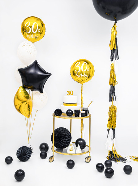 Balon foliowy 30th Birthday złoty 45cm FB24M-30-019 PartyDeco